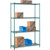 Nexel 4 Shelf, Poly-Green Wire Shelving Unit, Starter, 54"W x 14"D x 86"H