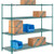 Nexel 4 Shelf, Poly-Green Wire Shelving Unit, Starter, 72"W x 24"D x 54"H