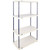 Nexel 4 Shelf, Solid Plastic Shelving Unit, Nexelon Posts, 36"W x 18"D x 74"H
