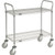 Nexel Utility Cart w/2 Shelves & Poly Casters, 1200 lb. Capacity, 42"L x 21"W x 39"H, Silver