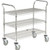 Nexel Chrome Utility Cart w/3 Shelves & Poly Brake Casters, 1200 lb. Cap, 42"L x 18"W x 39"H