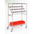 Nexel Chrome Catheter Procedure Cart, 5" Swivel Casters (2 with Brakes), 48"W x 24"L x 68"H