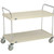 Nexel Plastic Utility Cart w/2 Shelves & Poly Brake Casters, 600 lb. Cap, 48"L x 24"W x 39"H