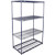 Nexel 4 Shelf, Nexelon Blue Wire Shelving Unit, Starter, 1 HD Shelf, 48"W x 24"D x 74"H