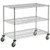 Nexel Chrome ESD Adjustable Shelf Truck w/3 Shelves, 60"L x 21"W x 40"H