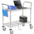 Nexel Chrome ESD Utility Cart w/2 Shelves & Polyurethane Casters, 24"L x 24"W x 39"H