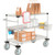 Nexel Chrome Curbside Cart w/3 Shelves & Pneumatic Casters, 60"L x 24"W x 43"H