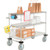 Nexelate Curbside Cart w/3 Wire Shelves & Pneumatic Casters, 54"L x 24"W x 43"H