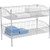 Nexel 2 Shelf, Chrome Basket Wire Shelving Unit, Starter, 48"W x 18"D x 34"H
