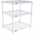 Nexel 3 Shelf, Chrome Wire Shelving Unit, Starter, 30"W x 24"D x 34"H