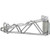 Nexel Chrome, Fixed Double Shelf Wall Mount Bracket, 14"D