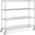 Nexel 4 Shelf Truck, Chrome, 72"W x 24"D x 69"H, Polyurethane Swivel Casters