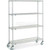 Nexel 4 Shelf Truck, Chrome, 60"W x 18"D x 80"H, Polyurethane Swivel Casters