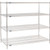 Nexel 4 Shelf, Chrome Wire Shelving Unit, Starter, 72"W x 30"D x 63"H