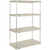 Nexel 4 Shelf, Solid Plastic Shelving Unit, Poly-Z-Brite Posts, 48"W x 24"D x 86"H