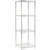 Nexel 4 Shelf, Chrome Wire Shelving Unit, Starter, 24"W x 24"D x 74"H