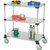 Nexel 3 Shelf Cart, Galvanized, 36"W x 18"D x 39"H, Polyurethane Casters