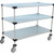Nexel 3 Shelf Cart, Galvanized, 48"W x 24"D x 39"H, Polyurethane Casters