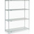 Nexel 4 Shelf, Stainless Steel Wire Shelving Unit, Starter, 48"W x 18"D x 63"H
