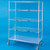 Nexel Open Sided Wire Exchange Truck w/5 Shelves, 800 lb. Capacity, 36"L x 18"W x 69"H