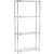 Nexel 4 Shelf, Chrome Wire Shelving Unit, Starter, 36"W x 12"D x 86"H
