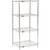 Nexel 4 Shelf, Chrome Wire Shelving Unit, Starter, 24"W x 21"D x 54"H