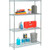 Nexel 4 Shelf, Zinc Chromate Wire Shelving-In-A-Box, 48"W x 24"D x 74"H