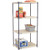 Nexel Nexelite 4 Shelf, Vented Plastic Mat Shelving Unit, Starter, 30"W x 21"D x 63"H