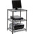 Nexel 3-Shelf Black Wire Shelf Printer Stand, 24"W x 18"D x 34"H