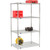 Nexel 4 Shelf, Chrome Wire Shelving-In-A-Box, 36"W x 24"D x 74"H
