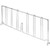Nexel, Nexelate Silver Epoxy Wire Divider, 21"D x 8"H