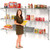 Nexel Chrome Adjustable Wall Mount Wire Shelving, 3 Shelf, Add On, 24"Wx24"Dx54"H
