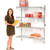 Nexel Chrome Adjustable Wall Mount Wire Shelving, 4 Shelf, Starter, 24"Wx18"Dx63"H