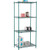 Nexel 4 Shelf, Poly-Green Wire Shelving Unit, Starter, 36"W x 24"D x 86"H