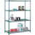 Nexel 4 Shelf, Poly-Green Wire Shelving Unit, Starter, 54"W x 24"D x 74"H