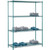 Nexel 4 Shelf, Poly-Green Wire Shelving Unit, Starter, 60"W x 21"D x 86"H