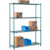 Nexel 4 Shelf, Poly-Green Wire Shelving Unit, Starter, 60"W x 14"D x 86"H