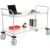 Nexel Chrome Utility Cart w/2 Shelves & Pneumatic Casters, 1200 lb. Cap, 42"L x 21"W x 42"H