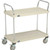 Nexel Plastic Utility Cart w/2 Shelves & Poly Brake Casters, 600 lb. Cap, 36"L x 18"W x 39"H