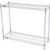Nexel 2 Shelf, Chrome ESD Wire Shelving Unit, Starter, 42"W x 14"D x 34"H