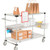 Nexel Chrome Curbside Cart w/3 Shelves & Polyurethane Casters, 36"L x 24"W x 40"H