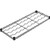 Nexel WS1436B Wine Bottle Shelf 36"L x 14"W Black Epoxy