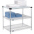 Nexel 3 Shelf, Chrome Wire Shelving Unit, Starter, 1 Solid Shelf, 36"W x 24"D x 34"H