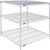 Nexel 3 Shelf, Chrome Wire Shelving Unit, Starter, 36"W x 36"D x 34"H