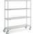 Nexel 4 Shelf Truck, Chrome, 60"W x 18"D x 69"H, Polyurethane Swivel Casters
