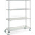 Nexel 4 Shelf Truck, Chrome, 60"W x 24"D x 80"H, Polyurethane Swivel Casters