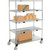 Nexel Open Sided Wire Stock Picker Truck w/5 Shelves, 800 lb. Capacity, 48"L x 24"W x 69"H