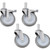 Nexel Stainless Steel Stem Casters - Set of (4) 5" Polyurethane, (2) with Brakes 1200 Lb. Cap.