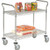 Nexel Chrome Utility Cart w/2 Shelves & Poly Casters, 1200 lb. Capacity, 36"L x 18"W x 39"H