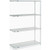 Nexel Poly-Z-Brite, 4 Tier, Wire Shelving Add-On Unit, 42"W x 21"D x 54"H